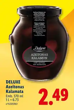 Lidl DELUXE Azeitonas Kalamata promoção