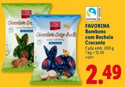 Lidl FAVORINA Bombons com Recheio Crocante Cada promoção