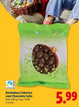 Lidl Amêndoas Cobertas com Chocolate Leite promoção