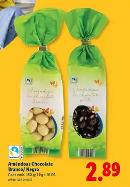 Lidl Amêndoas Chocolate Branco/Negro promoção