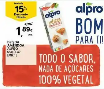 Bebida de amêndoa alpro