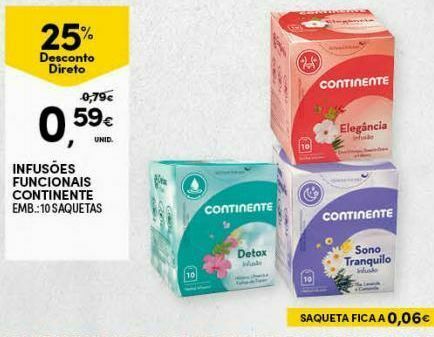Continente Infusão continente promoção