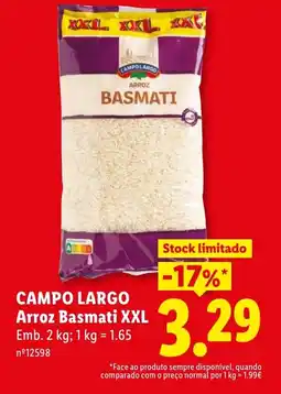 Lidl CAMPO LARGO Arroz Basmati XXL promoção