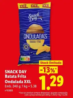 Lidl SNACK DAY Batata Frita Ondulada XXL promoção