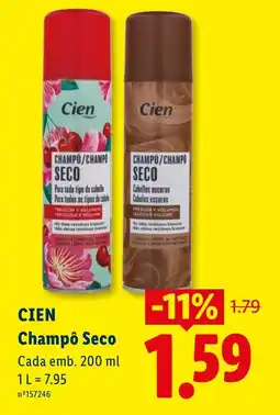 Lidl CIEN Champô Seco Cada promoção