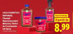 Lidl LOLA COSMETICS RAPUNZEL Champô Rejuvenescedor/ Máscara/ Tónico de Crescimento em Spray promoção
