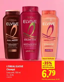 Lidl L'ÓREAL ELVIVE Champô promoção