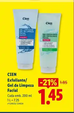 Lidl CIEN Exfoliante/ Gel de Limpeza Facial promoção