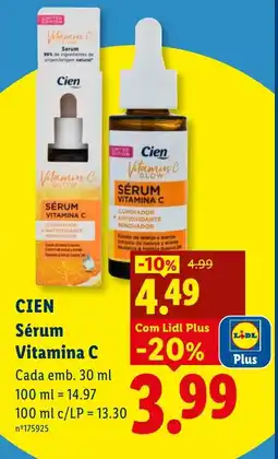 Lidl CIEN Sérum Vitamin C promoção