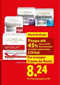 Lidl Creme de Rosto promoção