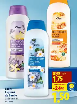 Lidl CIEN Espuma de Banho Cada promoção