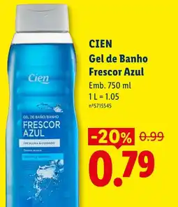 Lidl CIEN Gel de Banho Frescor Azul promoção