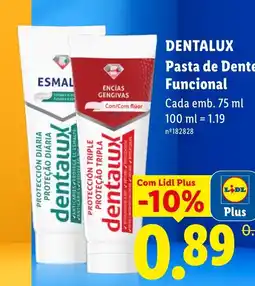 Lidl DENTALUX Pasta de Dentes Funcional promoção