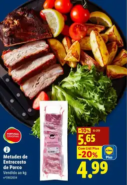 Lidl Metades Entrecosto de Porco promoção