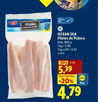 Lidl OCEAN SEA Filetes de Paloco promoção