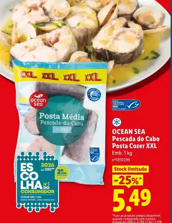 Lidl OCEAN SEA Pescada do Cabo Posta Cozer XXL promoção