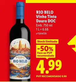 Lidl RIO BELO Vinho Tinto Douro DOC promoção
