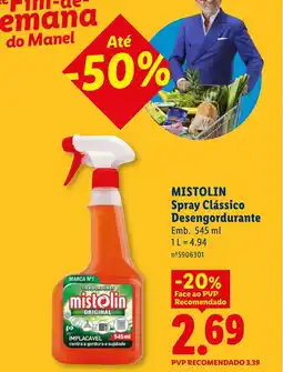 Lidl MISTOLIN Spray Clássico Desengordurante promoção