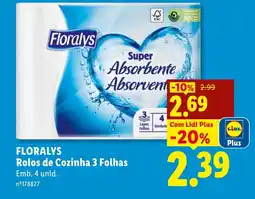 Lidl FLORALYS Rolos de Cozinha 3 Folhas promoção