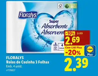 Lidl FLORALYS Rolos de Cozinha 3 Folhas promoção
