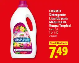 Lidl FORMIL Detergente Líquido para Máquina da Roupa Tropical promoção