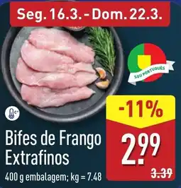 ALDI Bifes de Frango Extrafinos promoção