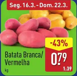 ALDI Batata Branca/ Vermelha promoção