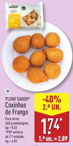 ALDI PLENO SABOR Coxinhas de Frango promoção