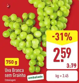 ALDI Uva Branca sem Grainha promoção