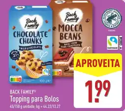 ALDI BACK FAMILY Topping para Bolos promoção