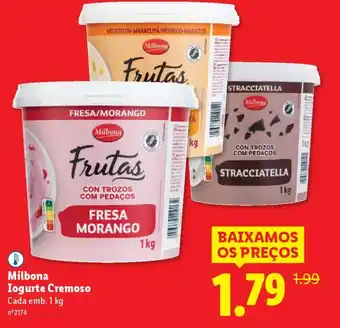 Lidl Milbona Iogurte Cremoso promoção
