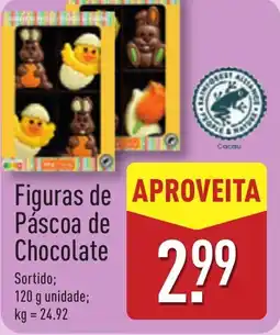 ALDI Figuras de Páscoa de Chocolate promoção
