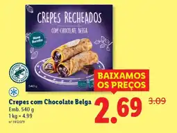Lidl Crepes com Chocolate Belga promoção