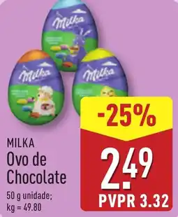 ALDI MILKA Ovo de Chocolate promoção