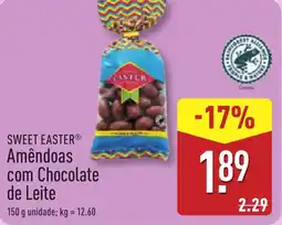 ALDI SWEET EASTER Amêndoas com Chocolate de Leite promoção