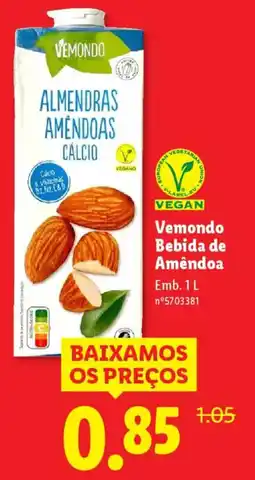 Lidl Vemondo Bebida de Amêndoa promoção