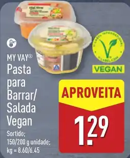 ALDI MY VAY Pasta para Barrar/ Salada Vegan promoção