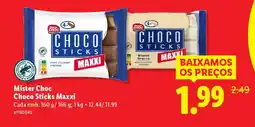 Lidl Mister Choc Choco Sticks Maxxi promoção