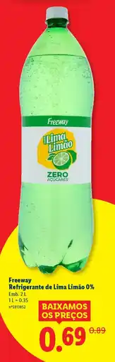 Lidl Freeway Refrigerante de Lima Limão 0% promoção