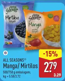 ALDI ALL SEASONS Manga/Mirtilos promoção