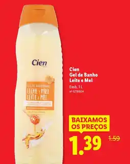 Lidl Cien Gel de Banho Leite e Mel promoção