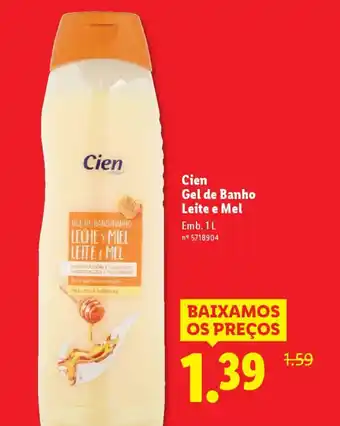 Cien Gel de Banho Leite e Mel
