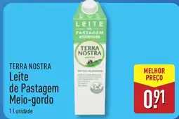 ALDI TERRA NOSTRA Leite de Pastagem Meio-gordo promoção