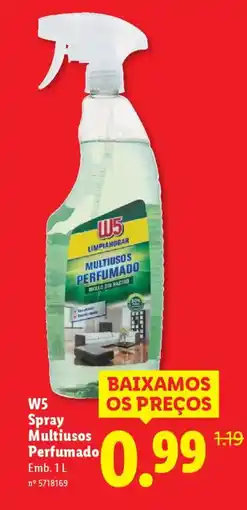 Lidl W5 Spray Multiusos Perfumado promoção