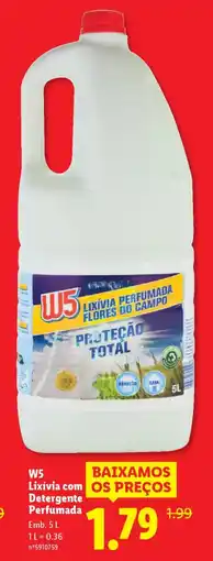 Lidl W5 Lixívia com Detergente Perfumada promoção
