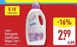 ALDI TANDIL Detergente Líquido para Roupa 2 em 1 promoção