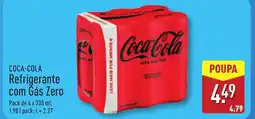 ALDI COCA-COLA Refrigerante com Gás Zero promoção
