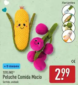 ALDI TOYLINO Peluche Comida Macio promoção