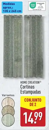 ALDI HOME CREATION Cortinas Estampadas promoção