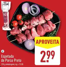 ALDI Espetada de Porco Preto promoção